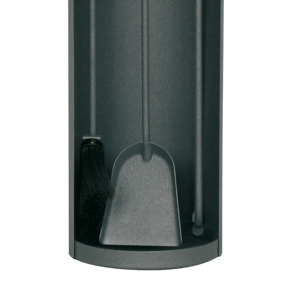 Tool Holder with 3 Metal Fireplace Tools Made in Italy - Bazar Viadurini