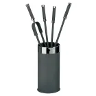 Tool Holder with 4 Fireplace Accessories Included Made in Italy - Snake Viadurini