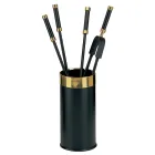 Tool Holder with 4 Fireplace Accessories Included Made in Italy - Snake Viadurini