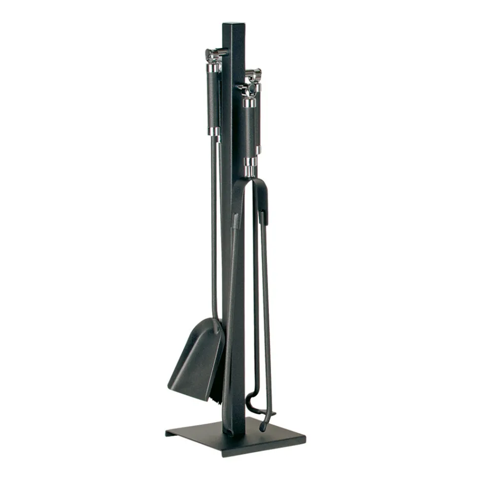 Tool holder with hook, clamp, dustpan and brush Made in Italy - Geisha Viadurini