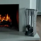 Tool holder with modern lines in metal and 4 tools made in Italy - Maiko Viadurini