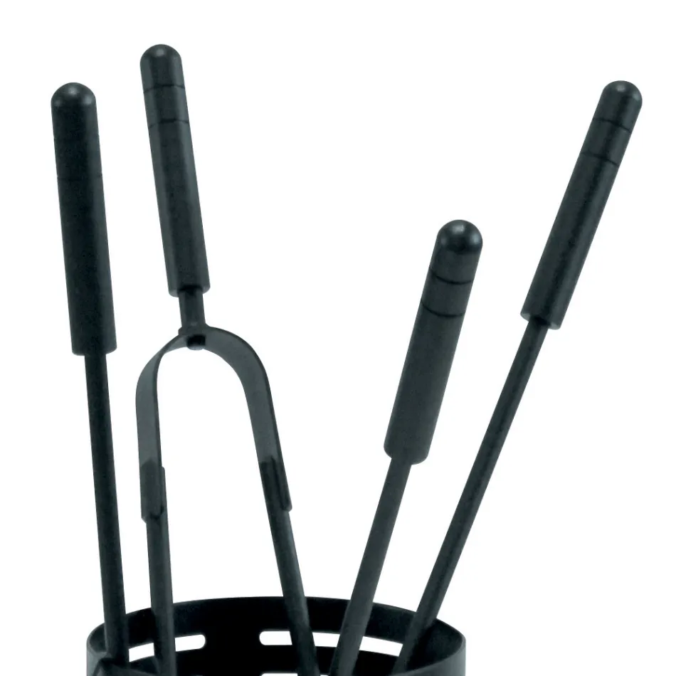 Fireplace Tool Holder with 4 Tools Included Made in Italy - Merlo Viadurini