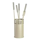 Fireplace Tool Holder with 4 Tools Included Made in Italy - Merlo Viadurini
