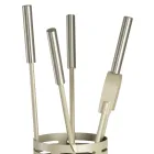 Fireplace Tool Holder with 4 Tools Included Made in Italy - Merlo Viadurini