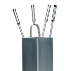 Square Tool Holder in Stainless Steel and 4 Accessories Made in Italy - Iena Viadurini