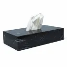 Handkerchief Holder in Black Marquinia Marble Italian Rectangular Design - Rafa Viadurini
