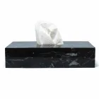 Handkerchief Holder in Black Marquinia Marble Italian Rectangular Design - Rafa Viadurini