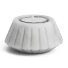 Candle Holder in Satin Marble Various Design Finishes 2 Pieces - Cirotto Viadurini