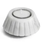 Candle Holder in Satin Marble Various Design Finishes 2 Pieces - Cirotto Viadurini