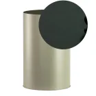 Cylindrical Pellet Holder with Lid in Different Finishes Made in Italy - Flamingo Viadurini