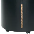 Pellet Holder with Wheels and Lid Made of Metal Made in Italy - Stork Viadurini