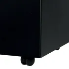 Rectangular Metal Pellet Holder with 4 Wheels Made in Italy - Aquila Viadurini