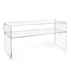 Living Room TV Stand in Transparent Plexiglass Made in Italy - Giuliette Viadurini