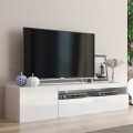 Italian Design Living Room Wooden TV Stand with Open Compartment - Suzana