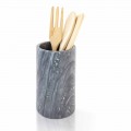 Kitchen Tool Holder in White Gray or Black Marble Made in Italy - Tulvio