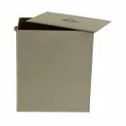 Leather laundry basket with a rectangular design base Peter Viadurini