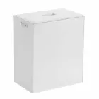 Leather laundry basket with a rectangular design base Peter Viadurini