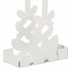 Double Cup Holder in White, Beige or Ivory Iron Made in Italy - Leiden Viadurini