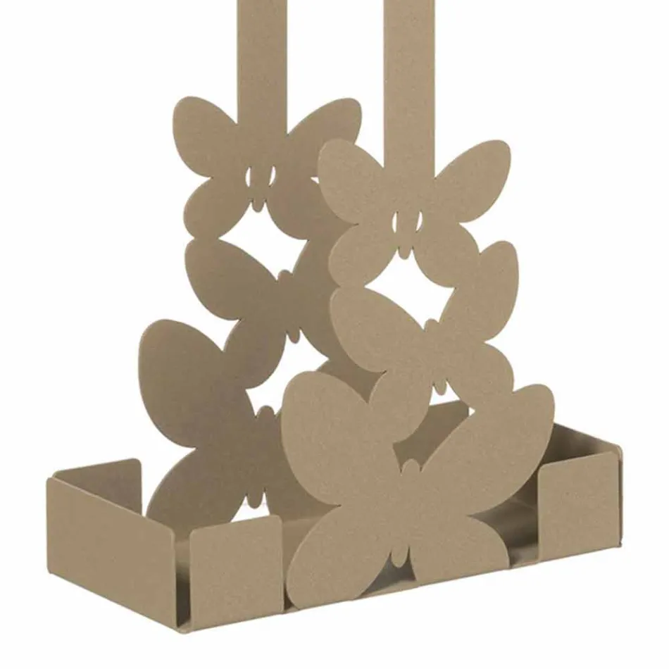 Double Cup Holder in White, Beige or Ivory Iron Made in Italy - Leiden Viadurini