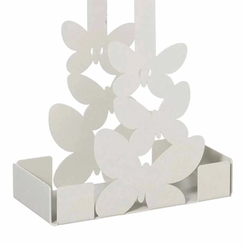 Double Cup Holder in White, Beige or Ivory Iron Made in Italy - Leiden Viadurini