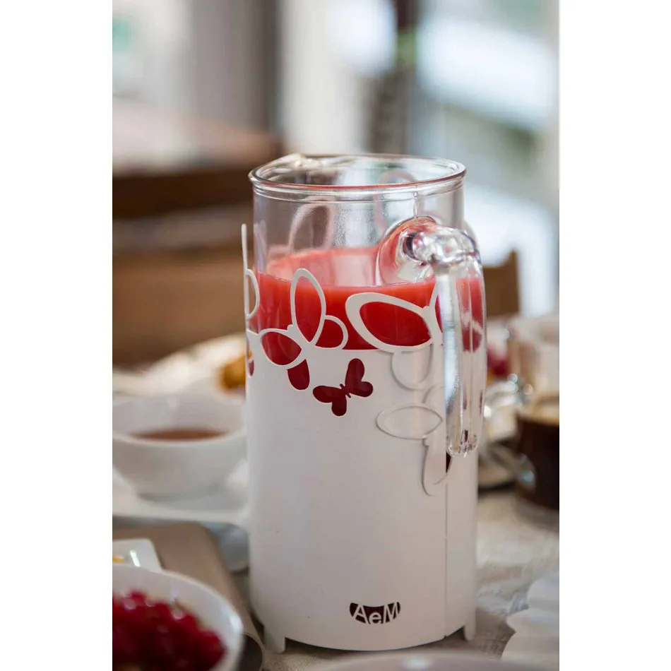 Modern Bottle Holder in White, Beige or Ivory Iron Made in Italy - Leiden Viadurini