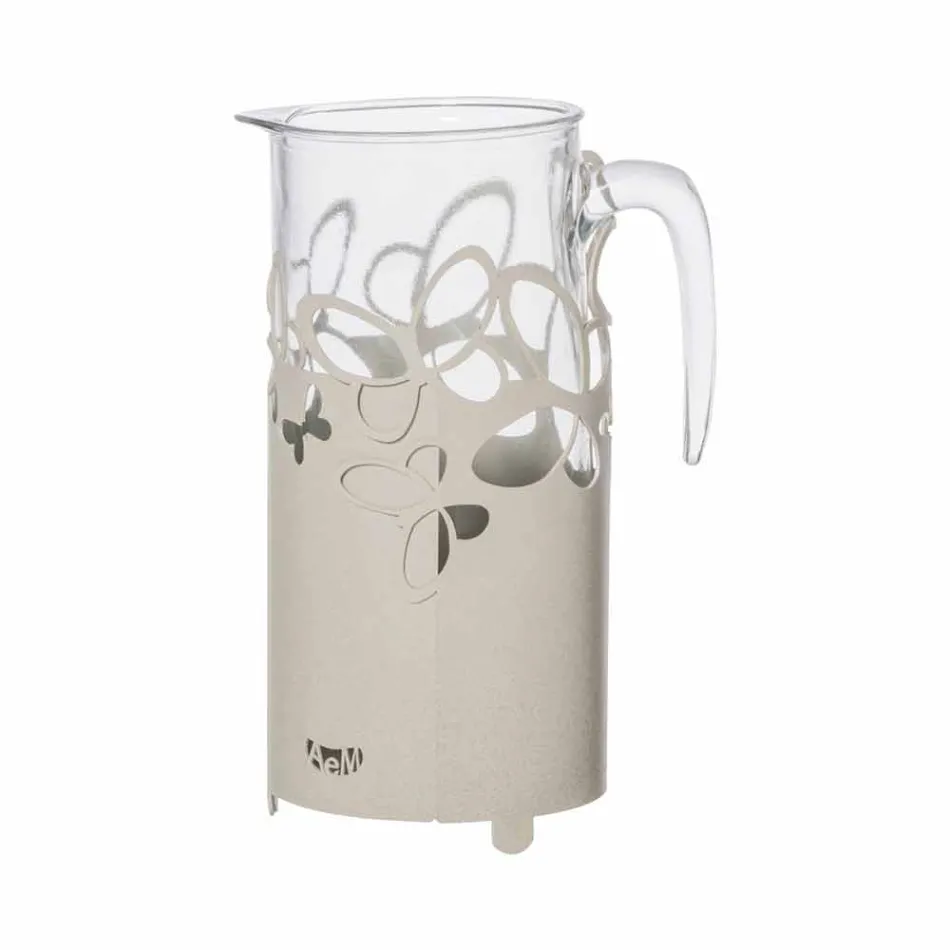 Modern Bottle Holder in White, Beige or Ivory Iron Made in Italy - Leiden Viadurini