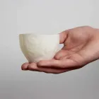 Design Candle Holder in Decorated White Porcelain 3 Pieces - Arcireale Viadurini