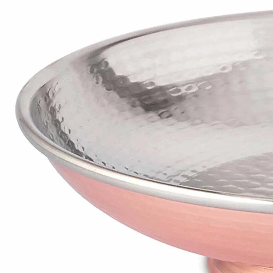 Design Table Fruit Bowl Hand-beaten Copper Centerpiece 28 cm - Terraemare Viadurini