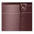 Cylindrical log holder in regenerated leather with Tonda Firestyle wheels Viadurini