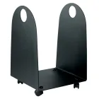 Wood holder with Wheels and Handles Made of Metal Made in Italy - Seagull Viadurini