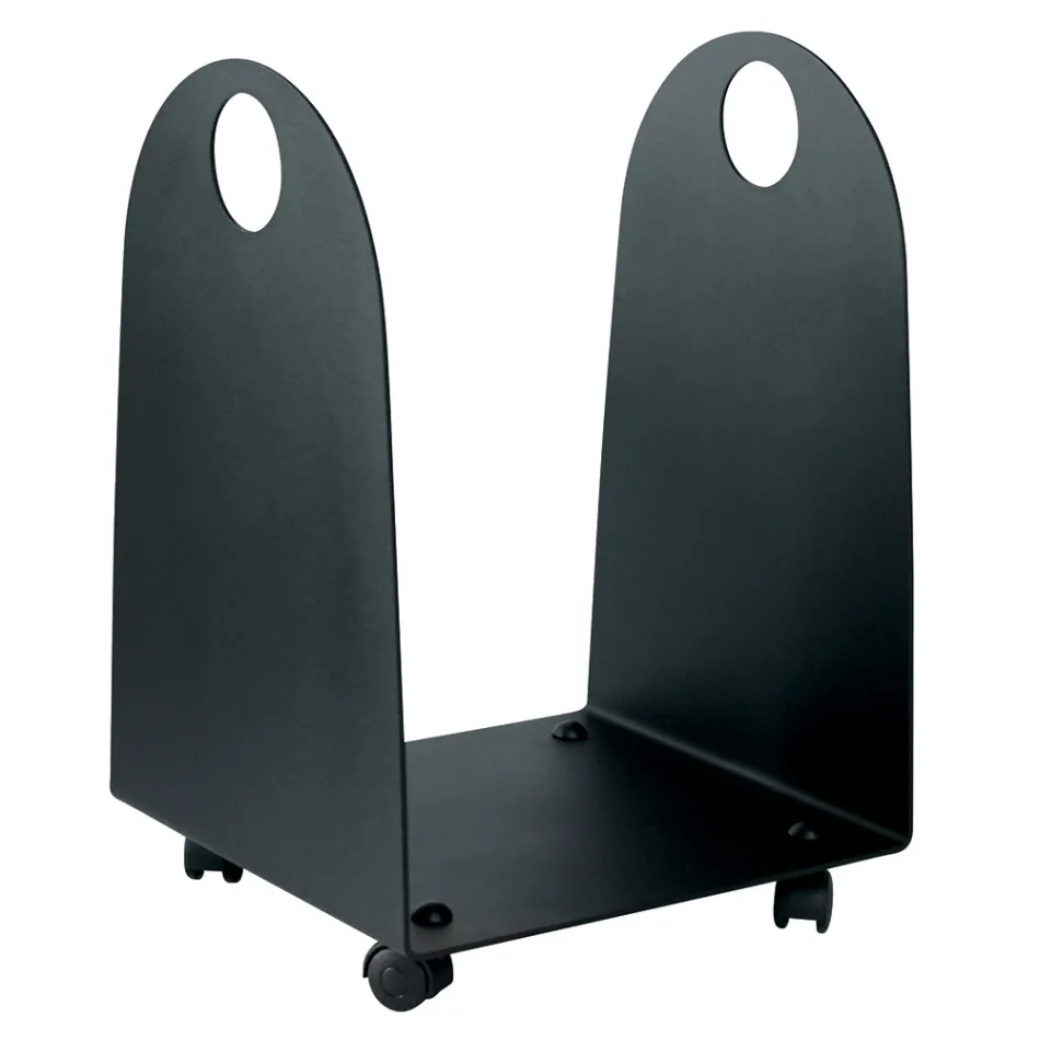 Wood holder with Wheels and Handles Made of Metal Made in Italy - Seagull Viadurini