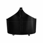 Indoor firewood holder with wheels in Fabia modern regenerated leather Viadurini