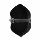 Indoor firewood holder with wheels in Fabia modern regenerated leather Viadurini