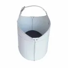 Indoor firewood holder with wheels in Fabia modern regenerated leather Viadurini
