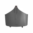 Indoor firewood holder with wheels in Fabia modern regenerated leather Viadurini