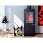 Indoor Firewood Holder in Steel with 3 Accessories Made in Italy - Nelumbo Viadurini