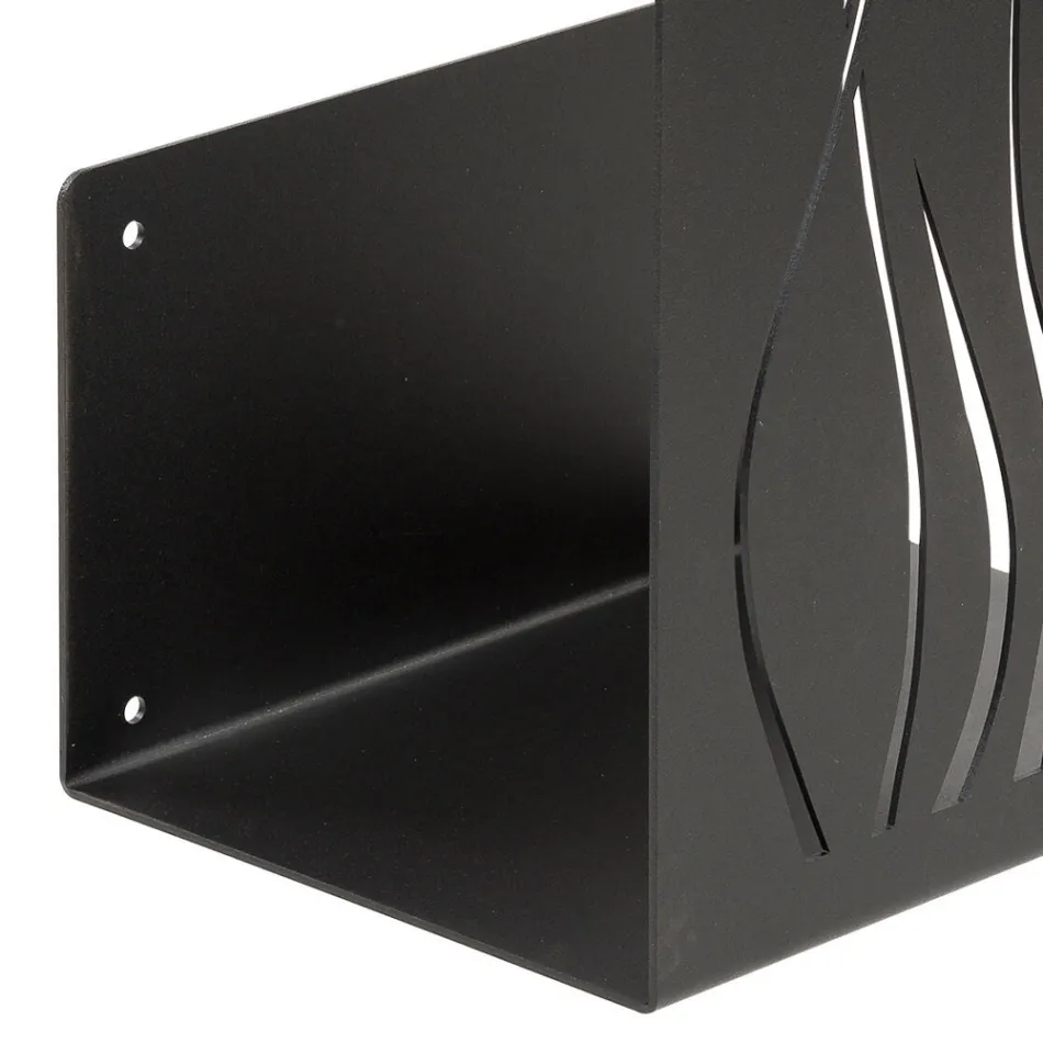 Indoor Firewood Holder in Painted Steel Made in Italy - Ghino Viadurini