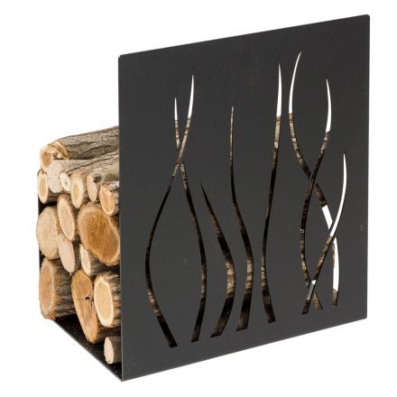 Indoor Firewood Holder in Painted Steel Made in Italy - Ghino Viadurini