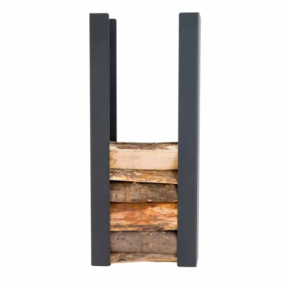 Steel wall / floor firewood holder, design, PLDU Caf Design Viadurini