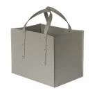 Design wood holder in Maneghe leather and plywood Viadurini