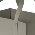 Design wood holder in Maneghe leather and plywood Viadurini