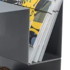 Design Log Holder for Indoors in Gray Steel Made in Italy - Tramontana Viadurini