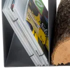 Design Log Holder for Indoors in Gray Steel Made in Italy - Tramontana Viadurini