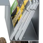 Design Log Holder for Indoors in Gray Steel Made in Italy - Tramontana Viadurini
