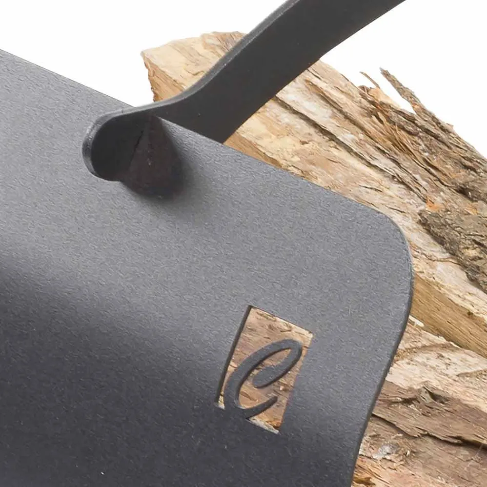 Steel Log Holder with High Quality Handle Made in Italy - Luna 2020 Viadurini