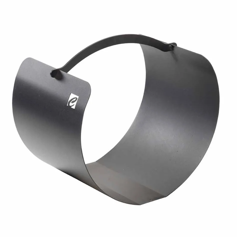 Steel Log Holder with High Quality Handle Made in Italy - Luna 2020 Viadurini