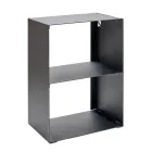 Firewood Holder in Steel Painted with Black Paint Made in Italy - Fiamme Viadurini