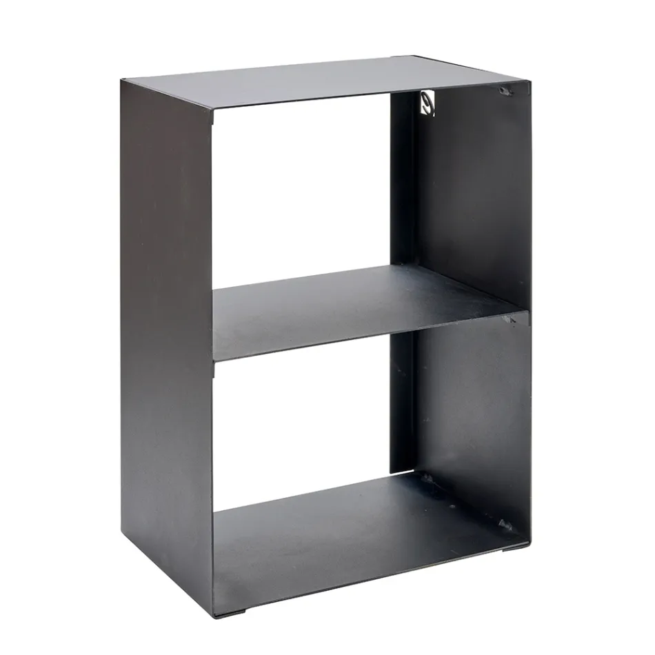 Firewood Holder in Steel Painted with Black Paint Made in Italy - Fiamme Viadurini