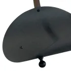 Black Metal Wood Holder with Leather Handle Made in Italy - Antelope Viadurini