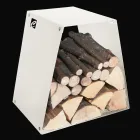 Modern Floor Log Holder in Painted Steel Made in Italy - Demetra Viadurini